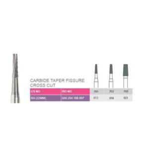 Prima Dental Carbide RA Taper Fissure Burs (Set Of 5 Burs)