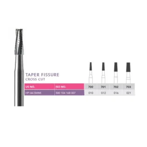 Prima Dental Carbide HP Taper Fissure Burs (Set Of 5 Burs)