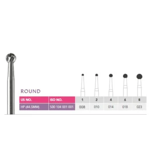 Prima Dental Round Bur HP Carbide (Set of 5)